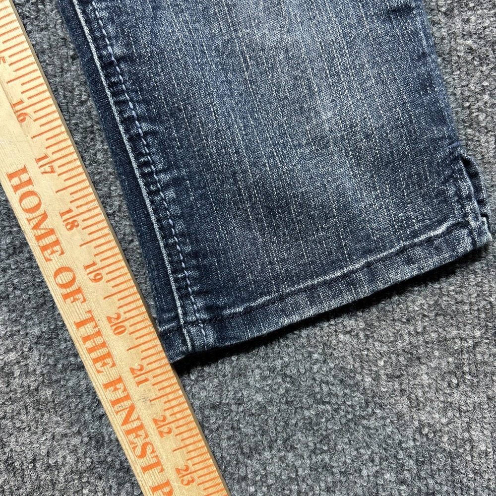 Vintage Y2K Low Rise Rewind Women's Blue Bootcut Jeans Stretch Denim Size 3 - Picture 10 of 11